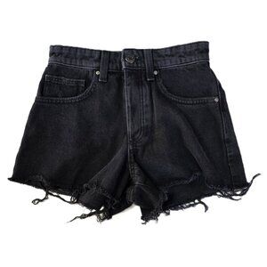 Cotton On Original Cut Off Denim Jean Shorts Size 22 (0 / XS) Vintage Black